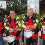 Jellum-Bears-14-augustus-2019-revanche-freule-vlnr.-coach-Kees-Laanstra-Wiebe-Siemen-Leenstra-Jelmer-Miedema-en-Harold-de-Boer
